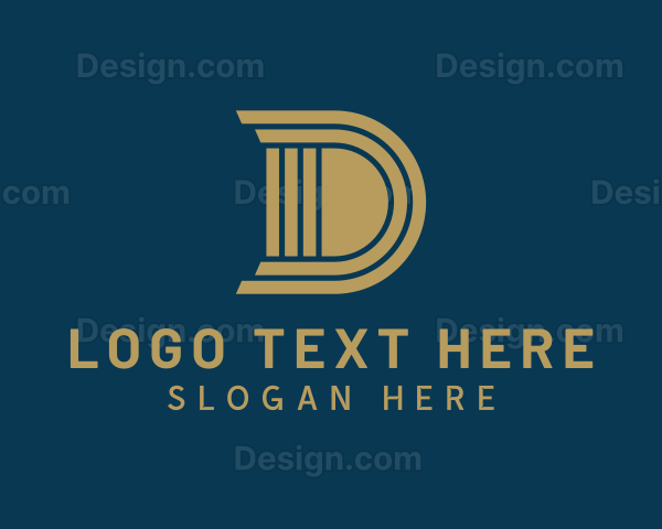 Legal Column Letter D Logo