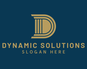 Legal Column Letter D logo design