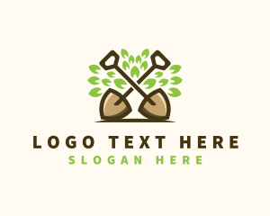 Shovel Plant Garden Logo