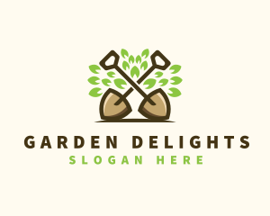 Shovel Plant Garden logo design