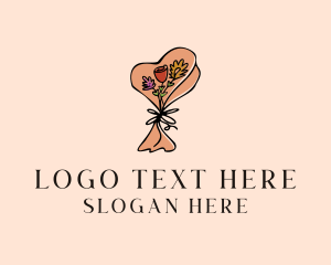 Flower Bouquet Doodle  logo