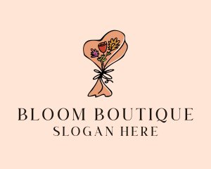Flower Bouquet Doodle  logo