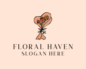 Flower Bouquet Doodle  logo