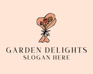 Flower Bouquet Doodle  logo design