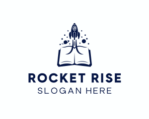 Galaxy Rocket Book logo design