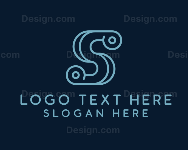 Technology Scroll Letter S Logo