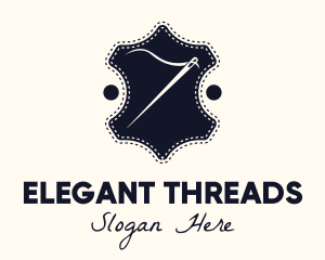 Needle Thread Sewing Badge logo design