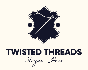 Needle Thread Sewing Badge logo design