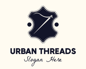 Needle Thread Sewing Badge logo design