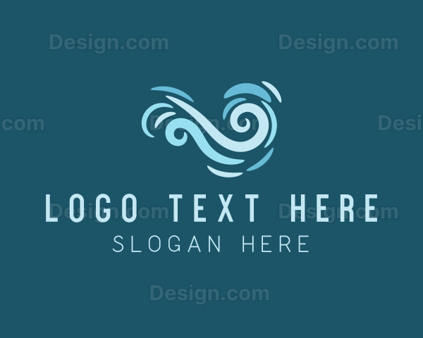 Ocean Swirl Wave Logo