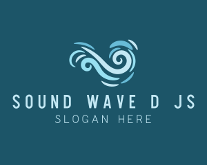 Ocean Swirl Wave logo design