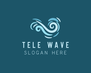 Ocean Swirl Wave logo design