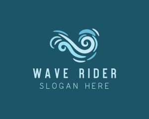 Ocean Swirl Wave logo design