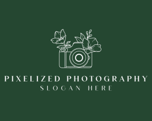 Floral Camera Photography logo design