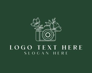 Dslr - Floral Camera Photography logo design