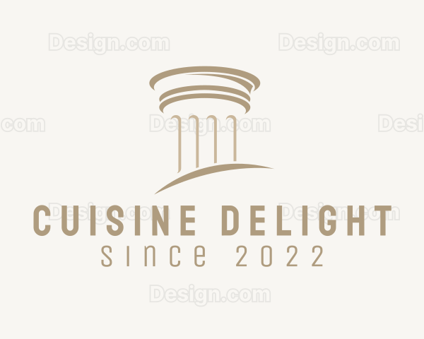 Greek Roman Pillar Column Logo