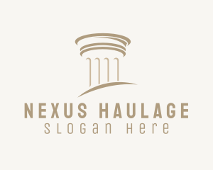 Greek Roman Pillar Column Logo