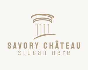 Greek Roman Pillar Column Logo