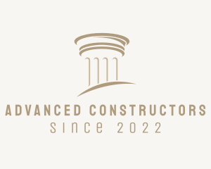 Greek Roman Pillar Column logo design