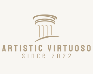 Greek Roman Pillar Column logo design