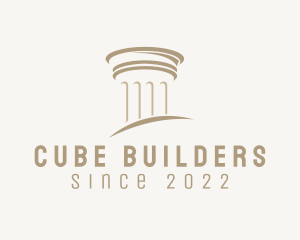 Greek Roman Pillar Column logo design