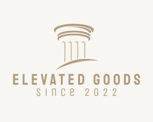 Greek Roman Pillar Column logo design