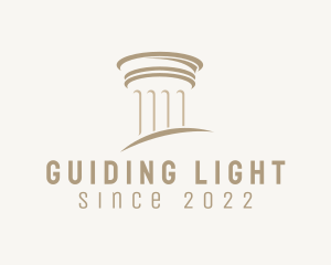 Greek Roman Pillar Column logo design