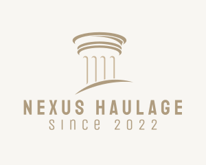 Greek Roman Pillar Column logo design