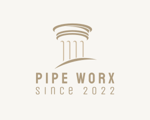 Greek Roman Pillar Column logo design