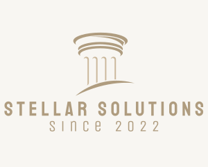 Greek Roman Pillar Column logo design