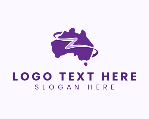 Australian  Loop Map Letter Z logo