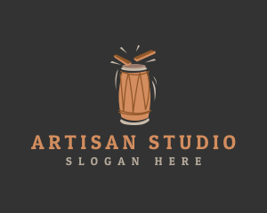 African Tribal Drum logo design