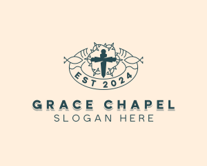 Christian Cross Worship logo design