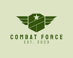 Military Wings Shield logo design