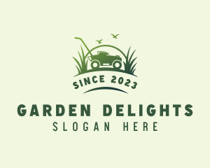 Lawn Mower Gardening logo design