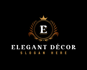 Elegant Crown Crest logo design