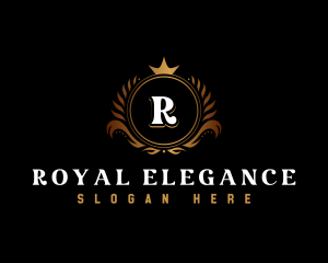 Elegant Crown Crest logo design