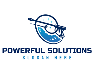 Pressure Washer Cleaning logo design