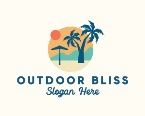 Vacation Island Beach logo design