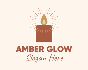 Glowing Wax Candle logo design