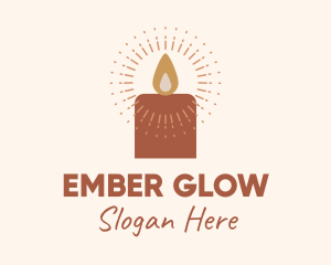 Glowing Wax Candle logo design