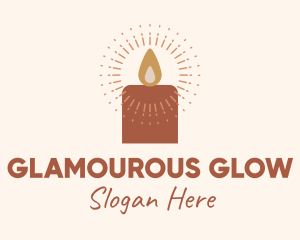 Glowing Wax Candle logo design