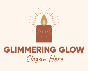 Glowing Wax Candle logo design