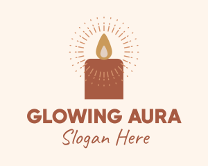Glowing Wax Candle logo design