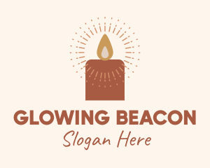 Glowing Wax Candle logo design