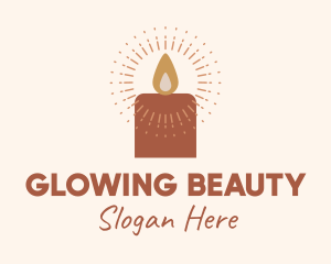 Glowing Wax Candle logo design