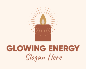 Glowing Wax Candle logo design