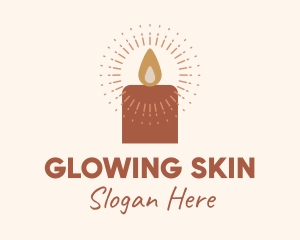 Glowing Wax Candle logo design