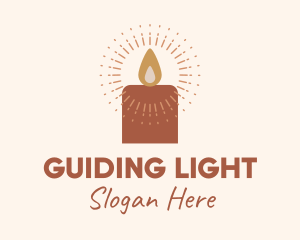 Glowing Wax Candle logo design