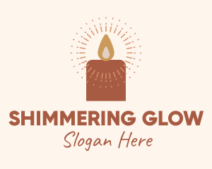 Glowing Wax Candle logo design